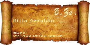Billa Zseraldin névjegykártya